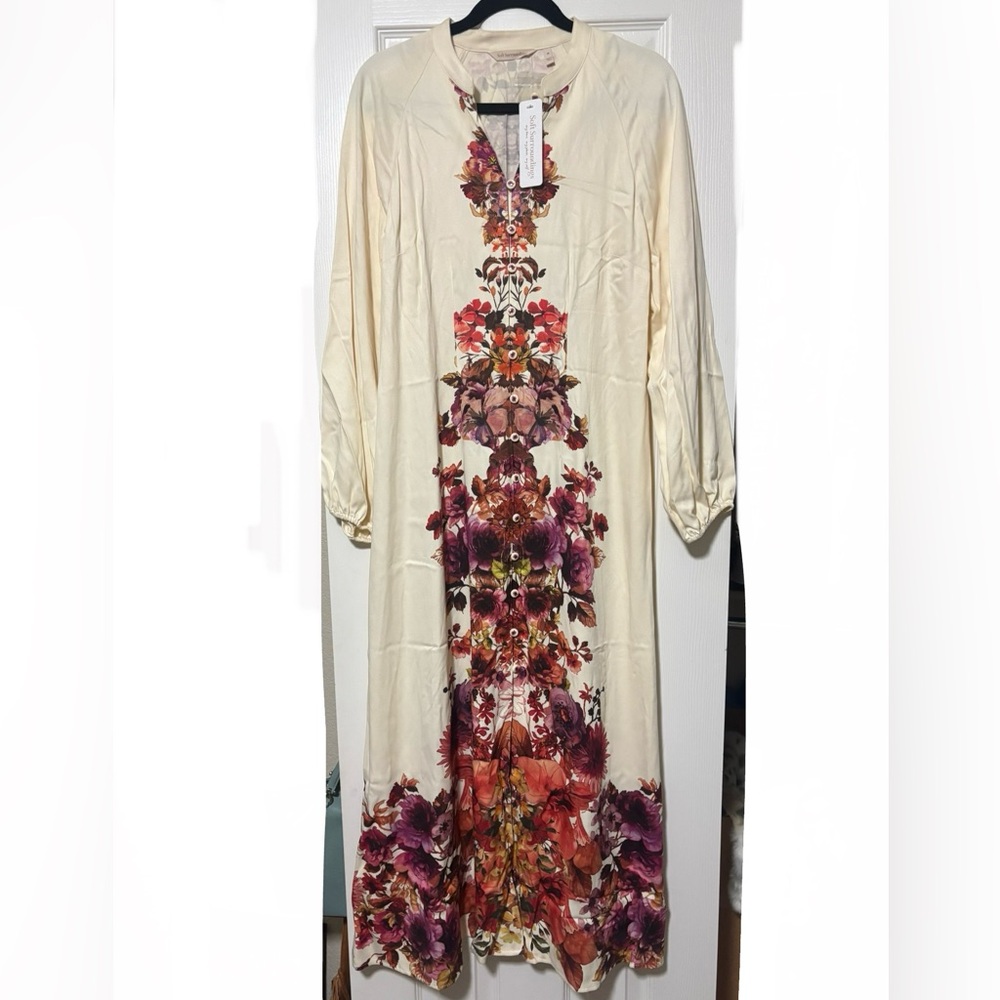 Soft Surroundings Cream Bishop Sleeve Sundress